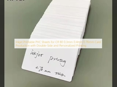 Inkjet Printable PVC Sheets for CR 80 0.3mm 0.4mm 0.76mm Card Production with Double-Side and Personalized Printing