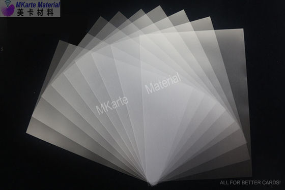 0.06mm Pvc Card Material Coated Overlay Film Digital Print / Offset Print