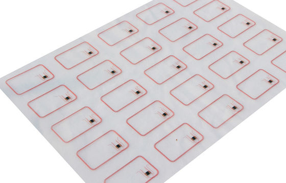 5x5 Pvc Rfid Inlay / Prelam Sheets For Rfid Cards Production F1108 TK4168 Chip