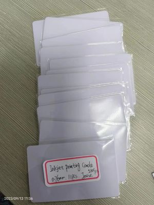 White Blank Inkjet Printable Pvc Cards Cr 80 0.4mm 0.5mm For Card Production