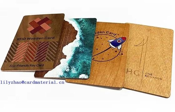 Fudan F08 Wood Hotel Key Card Eco Friendly