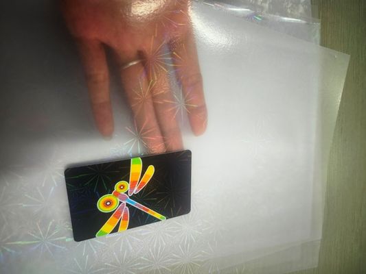 Hologram Overlay For Special Card / Laser Film Film / PVC Coated Ovelay / Laser Hologram