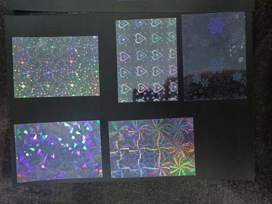 Shinning Card Material Hologram Film 0.06mm PVC Coated Overlay For Special Design Card Production