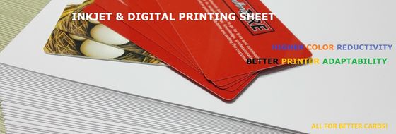 Superior Aging Resistance Printable PVC Sheets Digital Ink Coating On One Side And Lamination Glue Coating On Another Side
