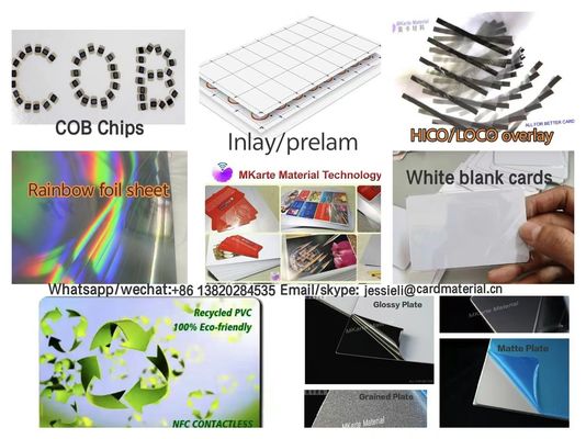 Peel Strength 90° 300mm/min ≥6.0 N/cm PVC Coated Overlay Sheet Aging Time ＞200 Hours Smart Card Material