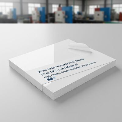White Inkjet Printable PVC Sheets for Plastic Card Production | IC ID NFC Card Material, High Clarity, Scratch Resistant, Factory Direct