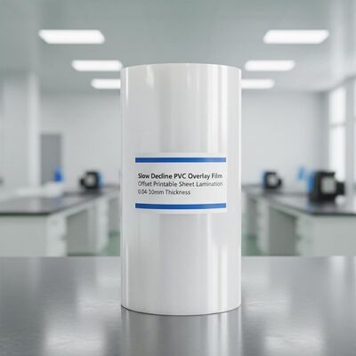 Slow Decline PVC Overlay Film for Offset Printable Sheet Lamination with 0.04-0.10mm Thickness