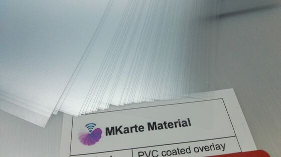 Transparent PVC Coated Overlay Film With 0.04-1.0mm Thickness And Strong Adhesion Level For Plastic Card Lamination