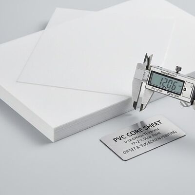 0.12-0.76mm Thickness Matte Both Sides PVC Core Sheet with 77+2 ℃ Vicat Point for Offset and Silk-screen Printing