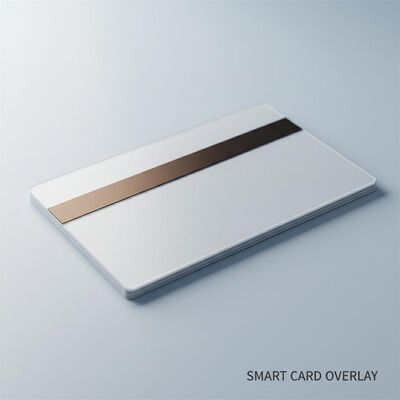40-100 Micron Thickness Customerized Size HICO/LOCO PVC Coated Overlay With Magnetic Stripe For Smart Card Making