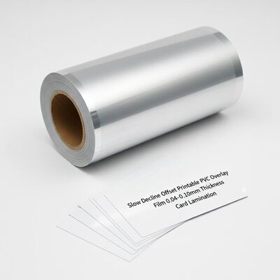 Slow Decline Offset Printable PVC Overlay Film with 0.04-0.10mm Thickness for Card Lamination