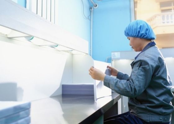 Transparent PVC Coated Overlay One Side Glue Coating With Excellent Peeling Strength