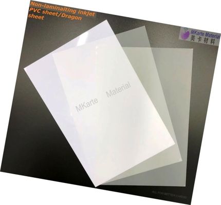 Non Laminating 0.58mm Inkjet PVC Sheet With 2 Print Sheets Plus 1 Middle Core Sheet