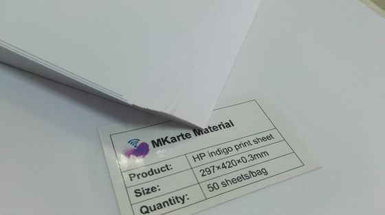 0.32mm A4 Size Digital Printing Pvc Sheets Hp Indigo Single Sided For Plastic Card