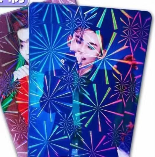 Shinning Card Material Hologram Film 0.06mm PVC Coated Overlay For Special Design Card Production