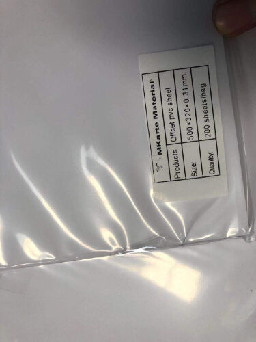 Customized Size 0.3mm White Inkjet Printable PVC Sheet with Strong Peeling Strength for Smart Card Production