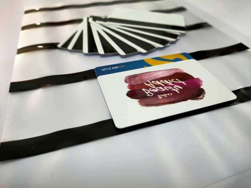Black Color Magnetic Stripes Coated Film Hi-Co Magnetic Stripe For PVC Card Lamination