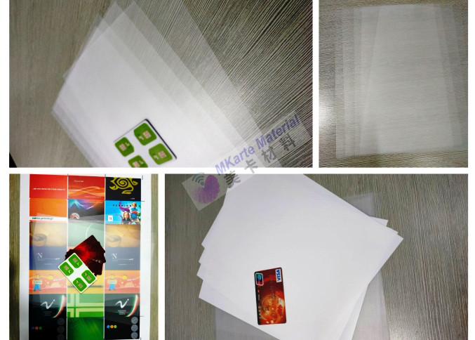 PETG Coated Overlay Clear Plastic PET/PETG Sheet For credit card
